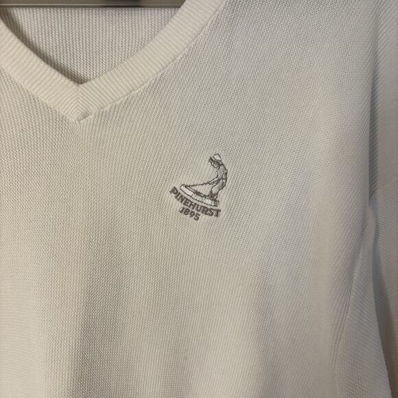 VINTAGE Pinehurst by Izod Club V-Neck US Open Mens 1999 Golf Sweater Pullover-M - Picture 2 of 9